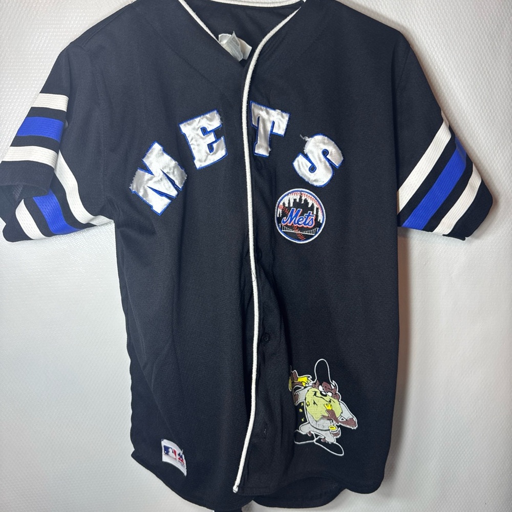 MLB Black and Blue Kids Mets Jersey